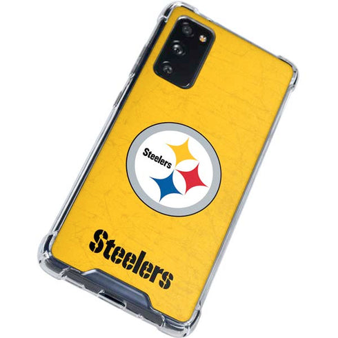NFL Pittsburgh Steelers - Alternate Distressed Galaxy S20 FE Clear Case
